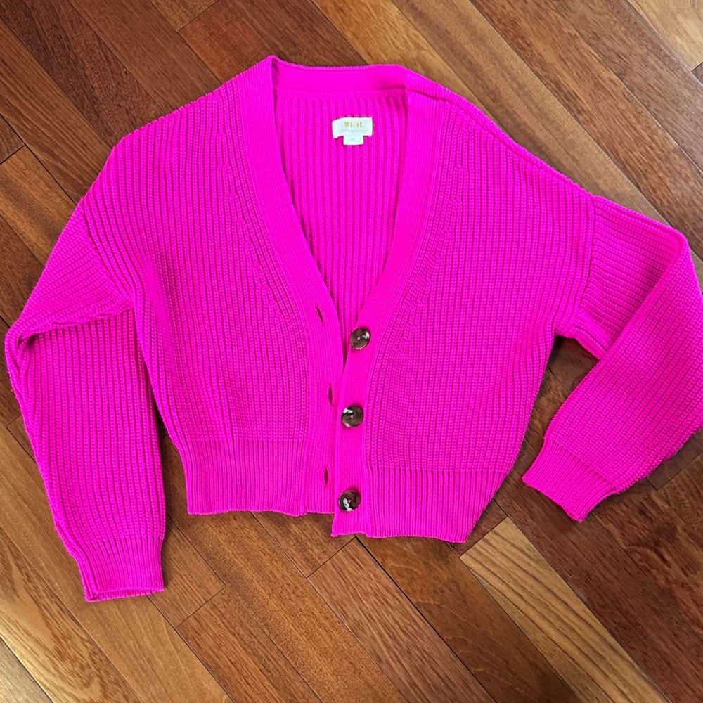 Meave Vibrant Fuchsia Cardigan Sweater from anthropology size small. New no tag